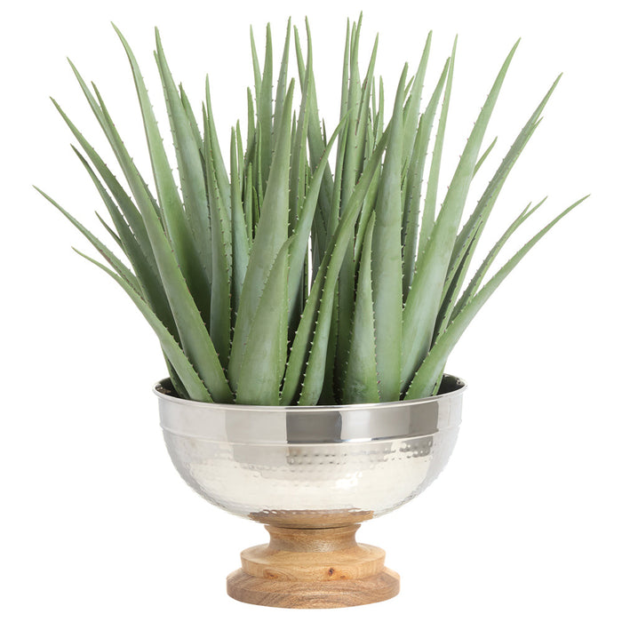 28"Hx26"W Agave Artificial Plant w/Footed Bowl -Green - WP0768-GR