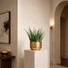 19"Hx19"W Agave Artificial Plant w/Gold Metal Pot -Green - WP0771-GR