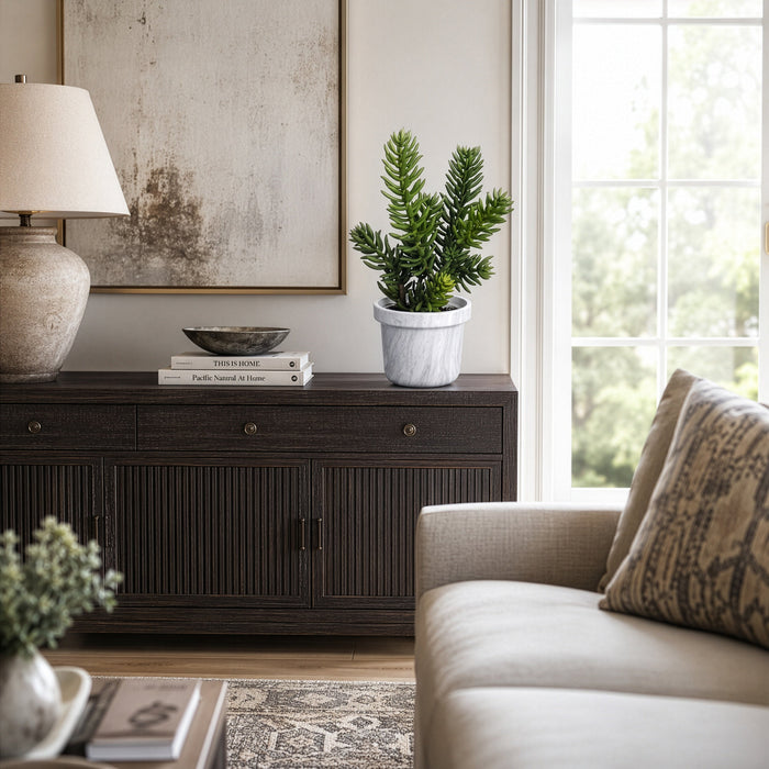 21" Senecio Artificial Plant w/Terra Cotta Pot -Green - WP7956-GR
