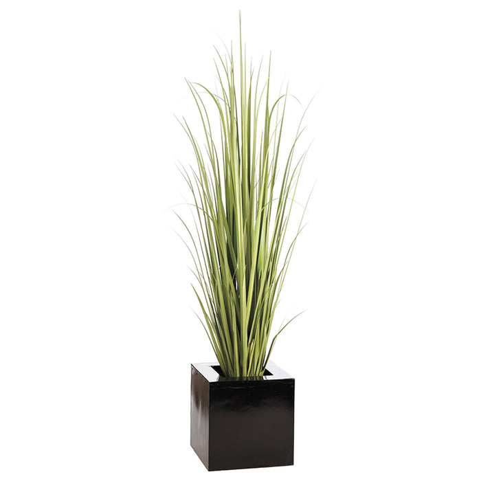 7'6" Reed Grass Artificial Plant w/Square Planter -Green - WP8100-GR