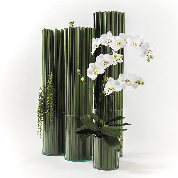 42" Tall Artificial Grass w/Glass Vase -Green - WP8178-GR