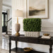 29"Hx22"W"x13"D Artificial Boxwood Artificial Topiary Hedge w/Stone Planter -Green - WP8199-GR