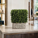 29"Hx22"W"x13"D Artificial Boxwood Artificial Topiary Hedge w/Stone Planter -Green - WP8199-GR