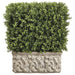 29"Hx22"W"x13"D Artificial Boxwood Artificial Topiary Hedge w/Stone Planter -Green - WP8199-GR