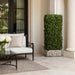48"Hx22"W"x13"D Artificial Boxwood Artificial Topiary Hedge w/Stone Planter -Green - WP8201-GR