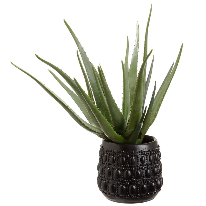 19.5"Hx16"W Artificial Agave Plant w/Cement Pot -Green - WP8252-GR