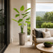 6'11" Silk Banana Plant w/Planter -Green - WP8291-GR