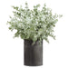20"Hx18"W Eucalyptus Leaf Artificial Plant w/Tin Planter -Green/Gray - WP9932-GR/GY