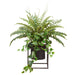 18"Hx23"W Fern Leaf & Ivy Silk Plant w/Planter & Stand -Green - WP9936-GR