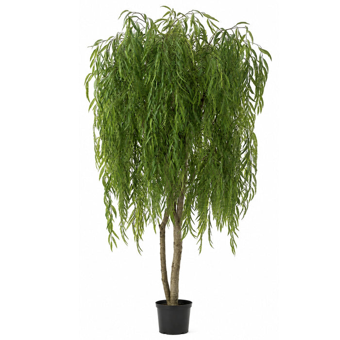 8' Custom-Made IFR Weeping Willow Artificial Tree w/Pot -5,088 Leaves -Green - WR1382