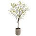6'8" Blossom Silk Flowering Tree w/Fiber Cement Planter -White/Pink - WT0673-WH/PK