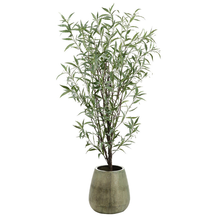 8'1" Ruellia Silk Tree w/Textured Planter -Green - WT0675-GR