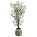 8'1" Ruellia Silk Tree w/Textured Planter -Green - WT0675-GR
