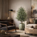 5'4" Olive Silk Tree w/Textured Planter -Green - WT0686-GR