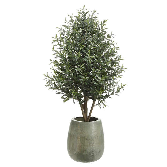5'4" Olive Silk Tree w/Textured Planter -Green - WT0686-GR