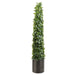 5' Bay Leaf Laurel Cone-Shaped Artificial Topiary Tree w/Ribbed Planter -Green - WT0688-GR