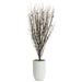 7'2"Hx32"W Mini Leaf Twig Artificial Tree w/Cement Pot -Green - WT0719-GR