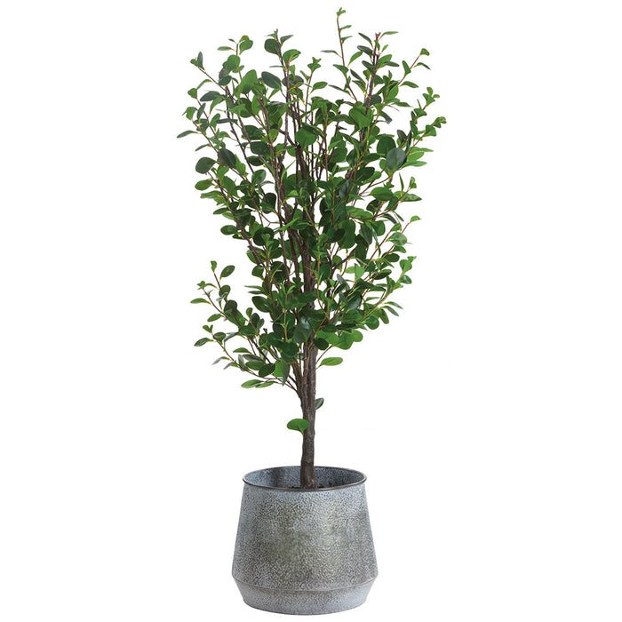 6'6"Hx36"W Silk Cotinus Tree w/Metal Pot -Green - WT0723-GR