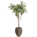 8'Hx60"W Locust Silk Tree w/Fiber Clay Pot -Green - WT0729-GR