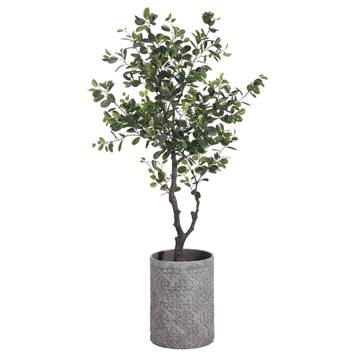 6'6" EVA Ficus Artificial Tree w/Cement Planter -Green - WT4923-GR