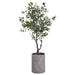 6'6" EVA Ficus Artificial Tree w/Cement Planter -Green - WT4923-GR