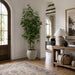 6'6"Hx32"W Ficus Benjamina Silk Tree w/Fiber Cement Planter -Green - WT8012-GR