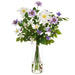 25.5"Hx19"W Clematis Silk Flower Arrangement w/Glass Vase -Lavender/White - WZ0142-LV/WH