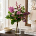 21"Hx15"W Lilac Silk Flower Arrangement w/Glass Vase -2 Tone Lilac - WZ0153-LL/TT