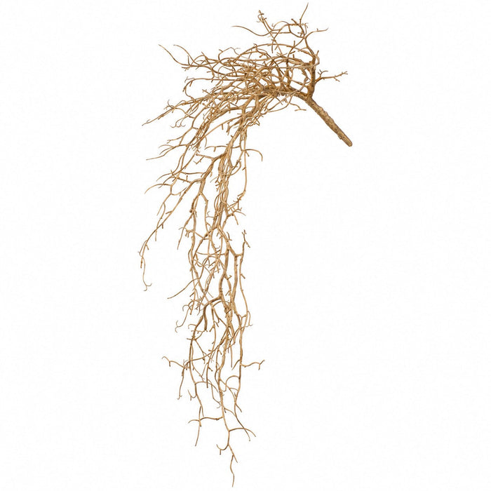 27" Hanging Metallic Twig Artificial Plant -Gold (Pack of 12) - XAB030-GO