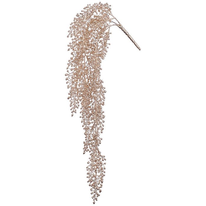 24" Hanging Metallic Berry Artificial Plant -Champagne (Pack of 12) - XAB218-CN