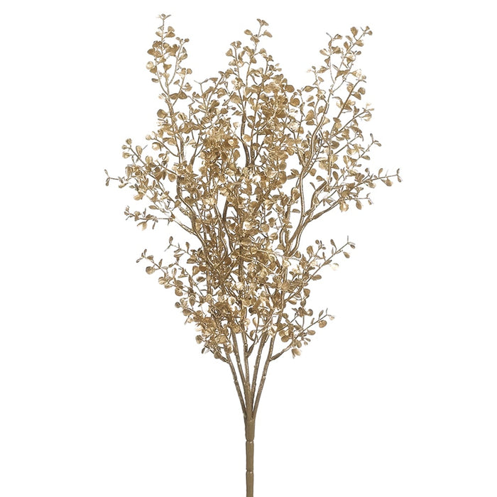 19" Metallic Artificial Boxwood Plant -Gold (pack of 12) - XAB369-GO
