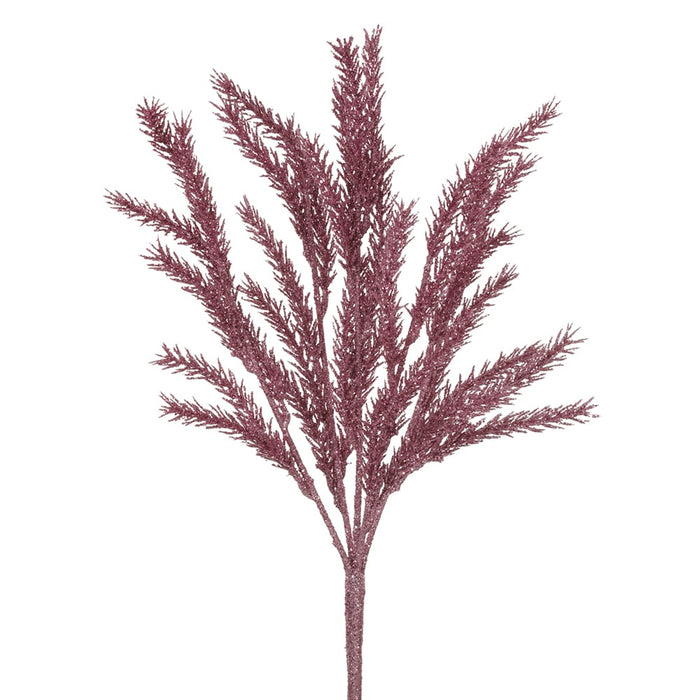 19" Glittered Artificial Pine Plant -Boysenberry (Pack of 12) - XAB486-BB