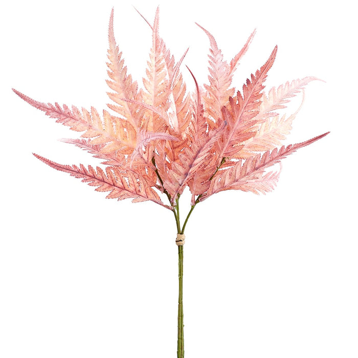 16.5" Artificial Fern Stem Bundle -Pink (Pack of 12) - XAB543-PK