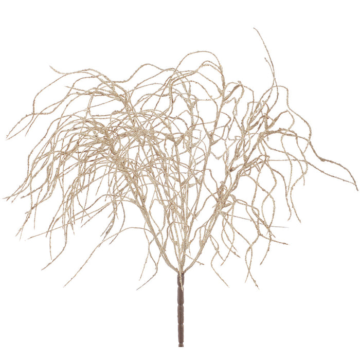 22" Glittered Artificial Grass Plant -Gold (Pack of 12) - XAB607-GO