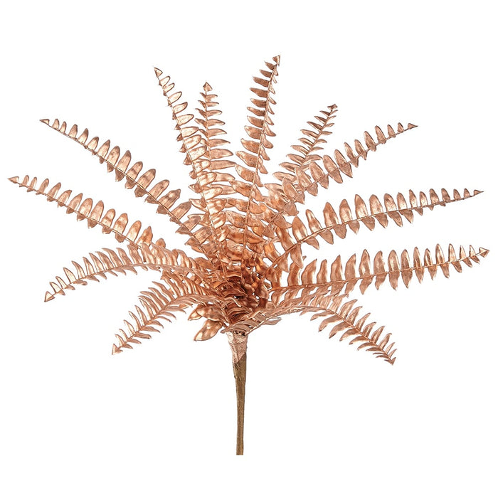 14" Metallic Artificial Fern Plant -Gold (pack of 12) - XAB671-GO