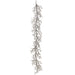 5' Iced & Glittered Artificial Plastic Twig Garland -Silver (pack of 2) - XAG065-SI