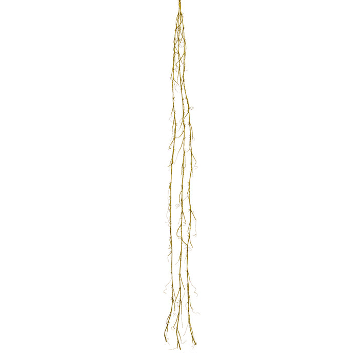 6' Glittered Artificial Plastic Twig Garland -Gold (pack of 6) - XAG099-GO