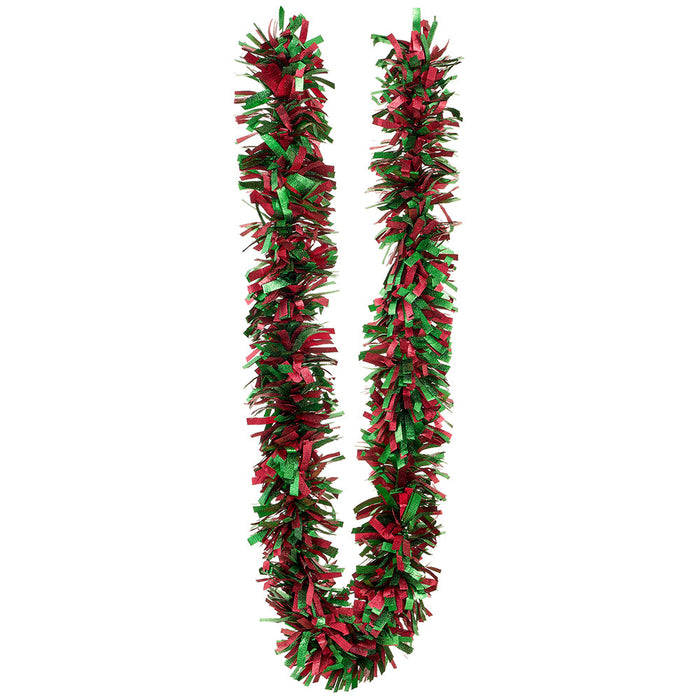 9' Artificial Fringe Garland -Red/Green (Pack of 6) - XAG229-RE/GR
