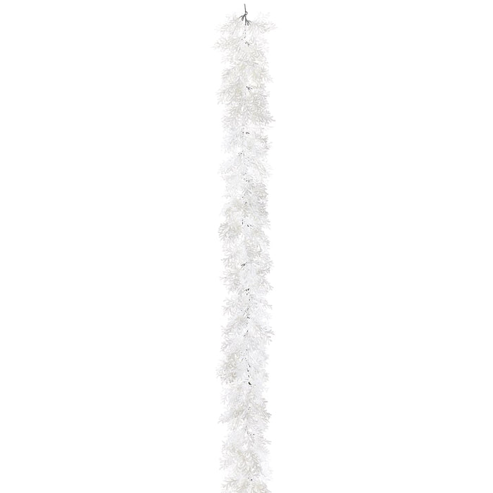 6' Glittered Artificial Pine Garland -White (Pack of 2) - XAG260-WH