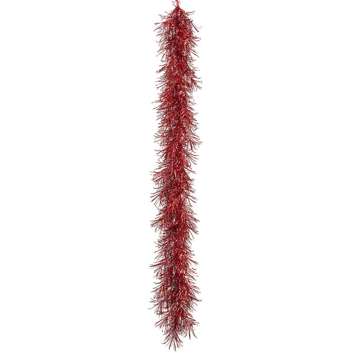 6' Tinsel Artificial Garland -Red (Pack of 6) - XAG974-RE