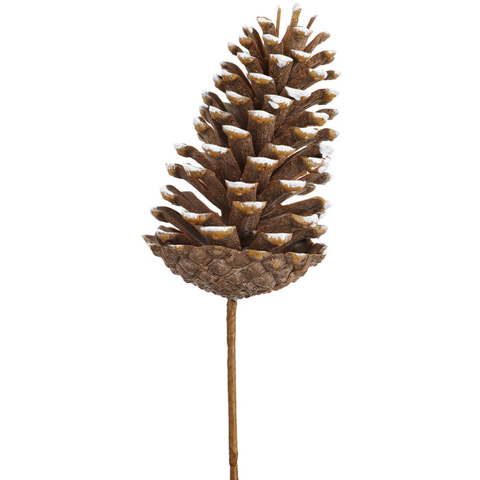 10" Artificial Pinecone Stem Pick -Gray (Pack of 12) - XAK532-GY