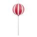 21" Hanging Beaded Lollipop Artificial Stem Pick -Red/White (Pack of 6) - XAQ019-RE/WH