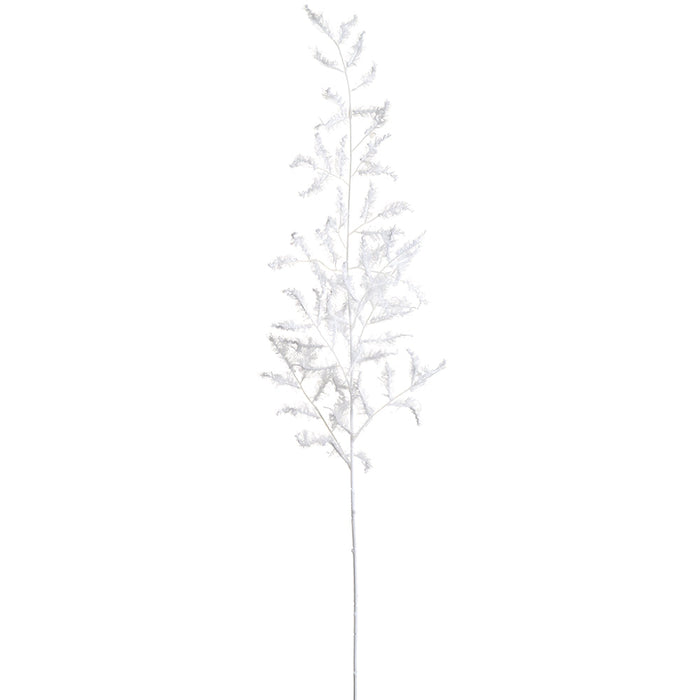 44" Lace Italian Ruscus Leaf Silk Stem -White (Pack of 12) - XAQ043-WH