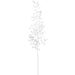 44" Lace Italian Ruscus Leaf Silk Stem -White (Pack of 12) - XAQ043-WH