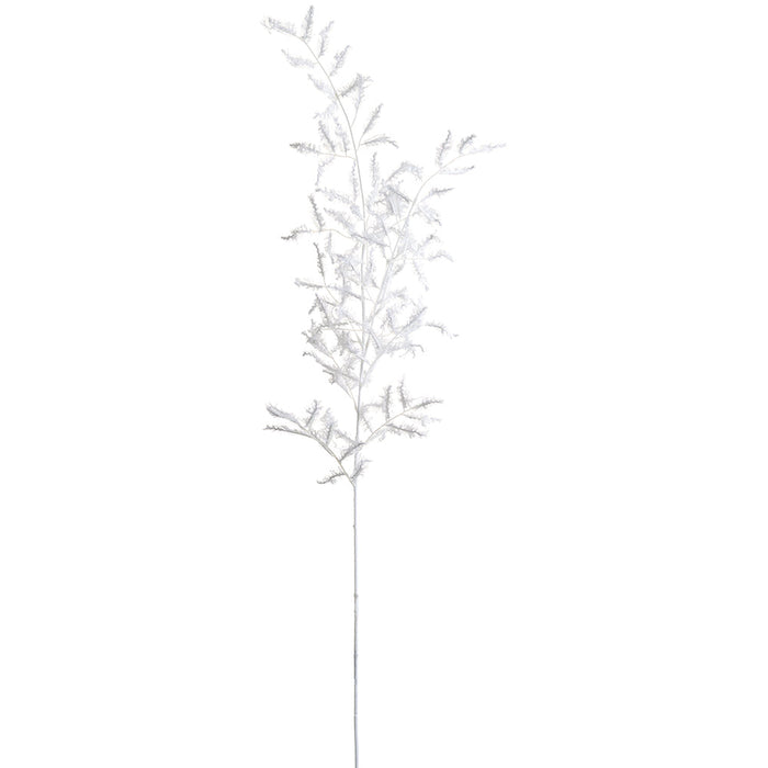 49" Lace Italian Ruscus Leaf Silk Stem -White (Pack of 12) - XAQ044-WH