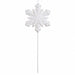 36" Snowflake Stem Pick -White (Pack of 4) - XAQ056-WH