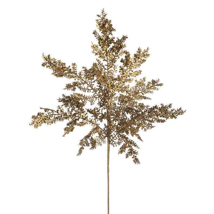 30" Glittered Juniper Artificial Stem -Gold/Copper (Pack of 12) - XAQ058-GO/CP