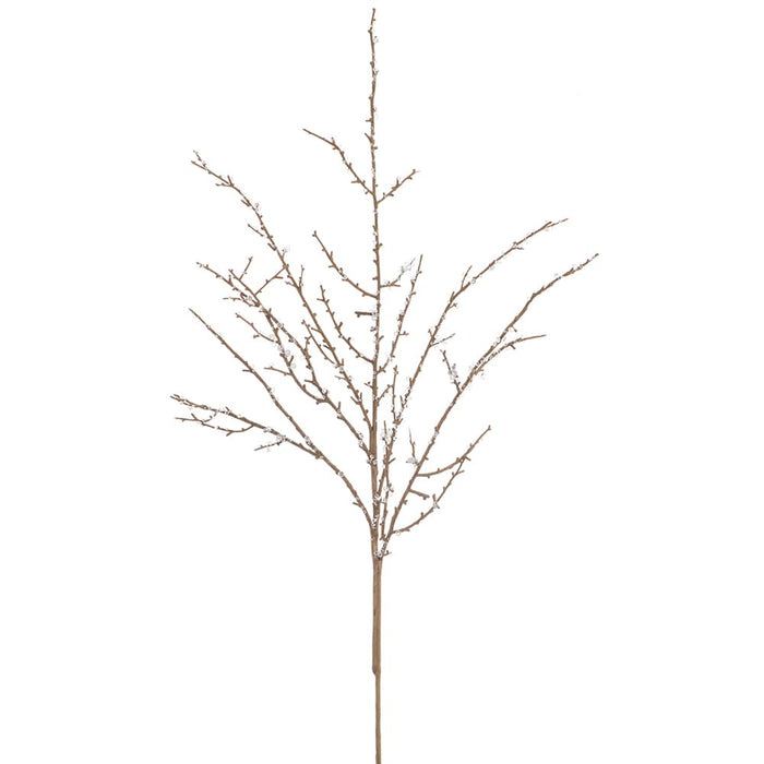37" Iced Artificial Twig Stem -Brown (Pack of 12) - XAQ063-BR