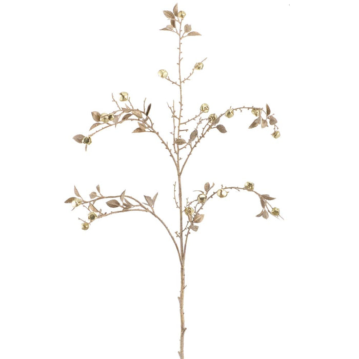 37" Jingle Bell Artificial Stem -Gold (Pack of 12) - XAQ065-GO