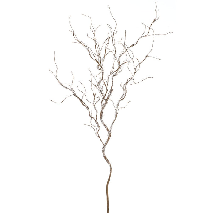 42" Flocked Artificial Twig Stem -White (Pack of 12) - XAQ068-WH